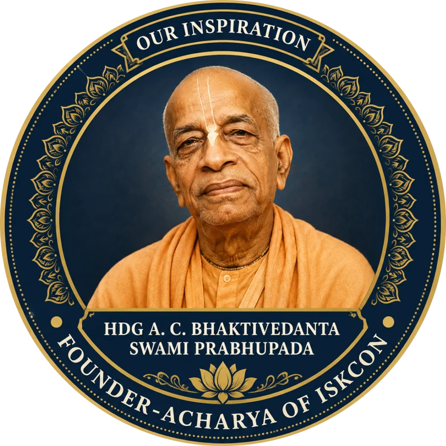 Commemorative medallion of His Divine Grace A. C. Bhaktivedanta Swami Prabhupada, Founder-Acharya of ISKCON